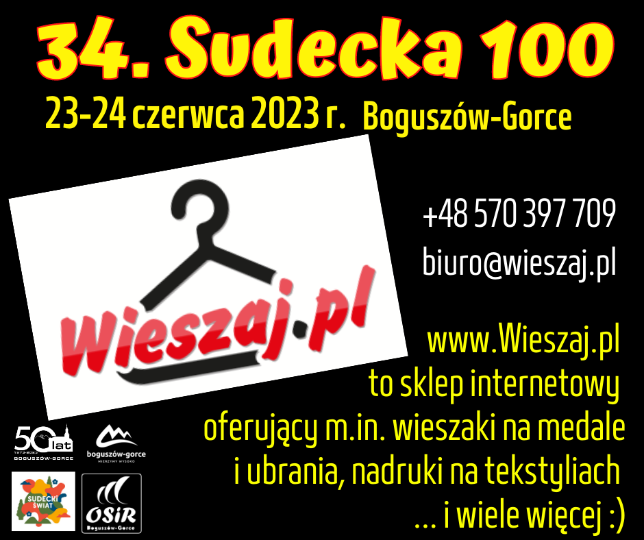 Wieszaj.pl – sponsorem 34. Sudeckiej 100
