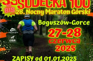 Jubileuszowa 35. Sudecka 100 na BIS oraz 28. Nocny Maraton Górski, a także… 30 lat Sudeckiej 100 w Boguszowie-Gorcach!!!